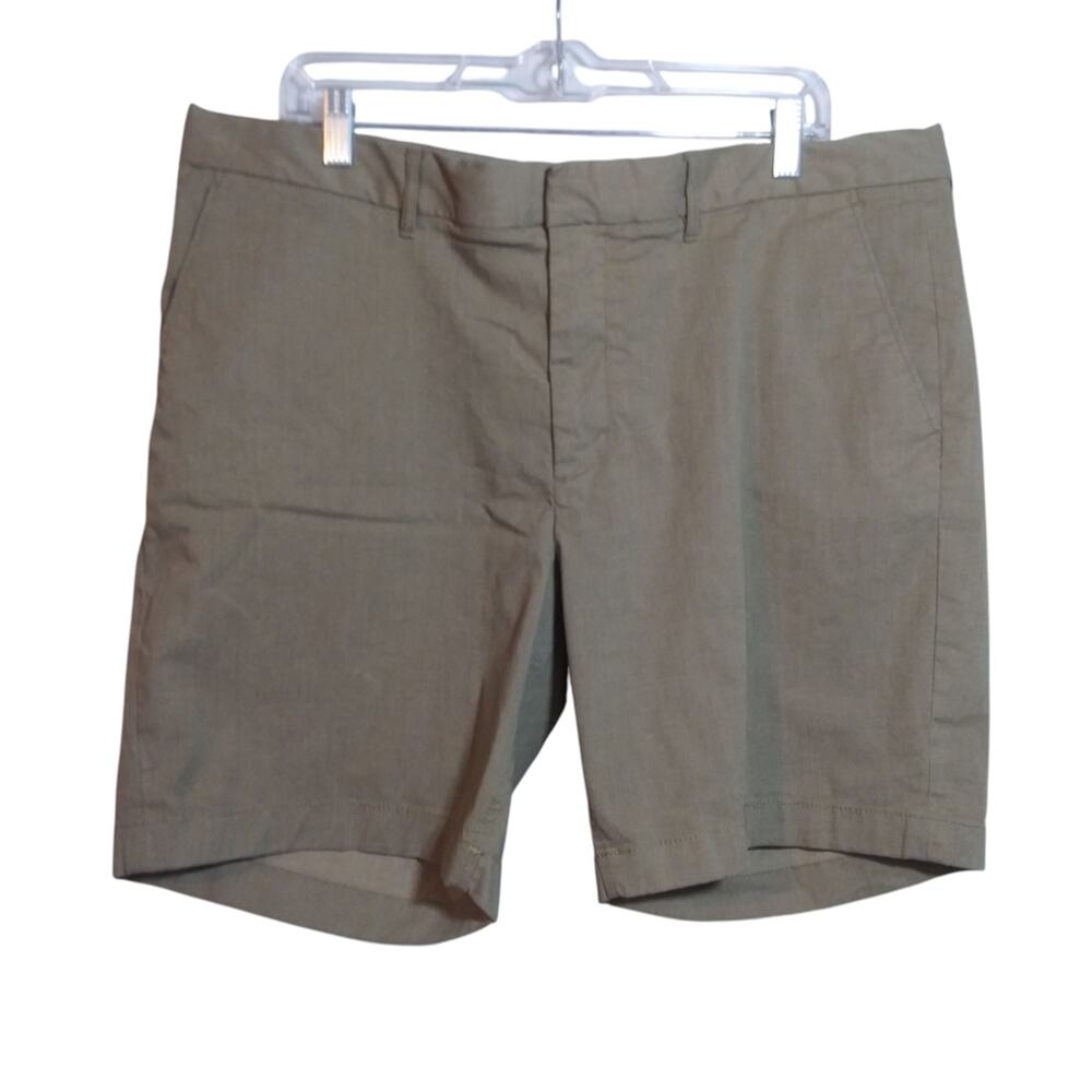 Nordstrom Tech-Smart Mens Chino Shorts 33 Tan Slim Fit Coolmax Technology Sz 40